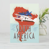 Zuid-Amerika per luchtverkeersposter (Staand voorkant)