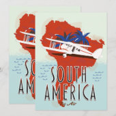 Zuid-Amerika per vliegtuig reisposter (Voorkant / Achterkant)