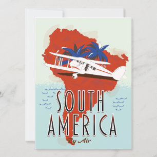 Zuid-Amerika per vliegtuig reisposter