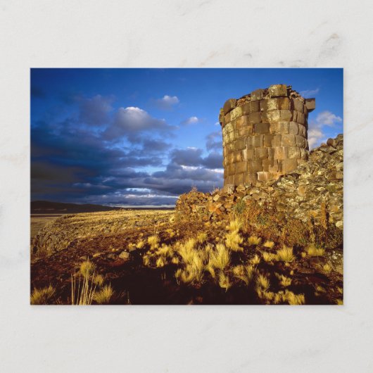 Zuid-Amerika, Peru, bij het Titicacameer. Briefkaart (Voorkant)