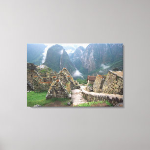 Zuid-Amerika, Peru, Machu Picchu Canvas Afdruk