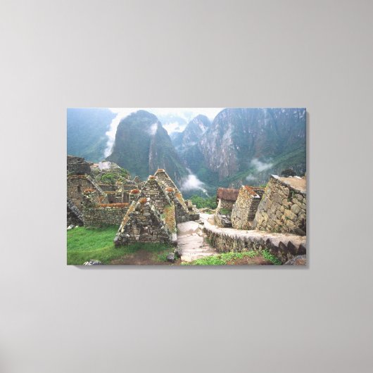 Zuid-Amerika, Peru, Machu Picchu Canvas Afdruk (Voorkant)