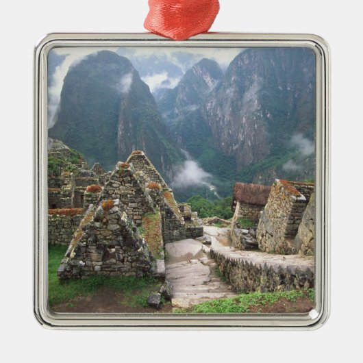 Zuid-Amerika, Peru, Machu Picchu Metalen Ornament (Voorkant)
