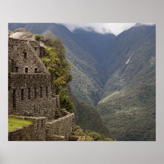 Zuid-Amerika, Peru, Machu Picchu. Steenruïne Poster (Voorkant)