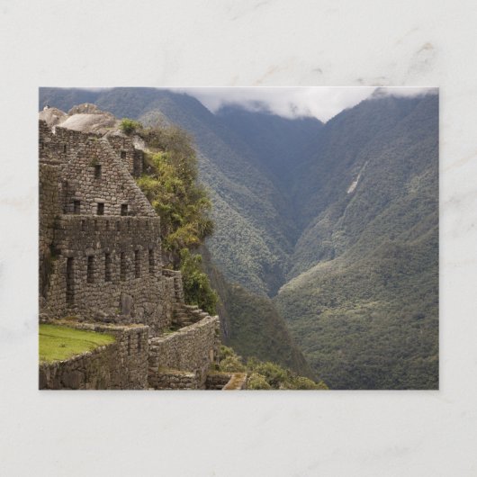 Zuid-Amerika, Peru, Machu Picchu. Stenen ruïnes Briefkaart (Voorkant)