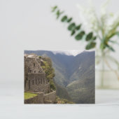 Zuid-Amerika, Peru, Machu Picchu. Stenen ruïnes Briefkaart (Staand voorkant)