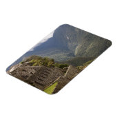 Zuid-Amerika, Peru, Machu Picchu. Stenen ruïnes Magneet (Linkerzijde)
