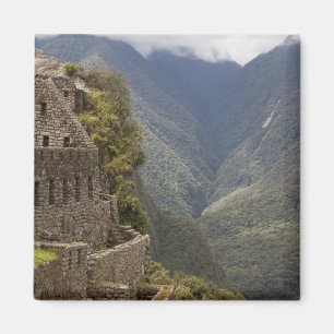 Zuid-Amerika, Peru, Machu Picchu. Stenen ruïnes Magneet