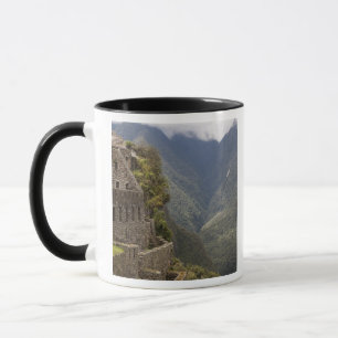 Zuid-Amerika, Peru, Machu Picchu. Stenen ruïnes Mok