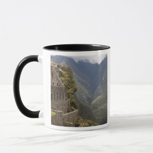 Zuid-Amerika, Peru, Machu Picchu. Stenen ruïnes Mok (Links)