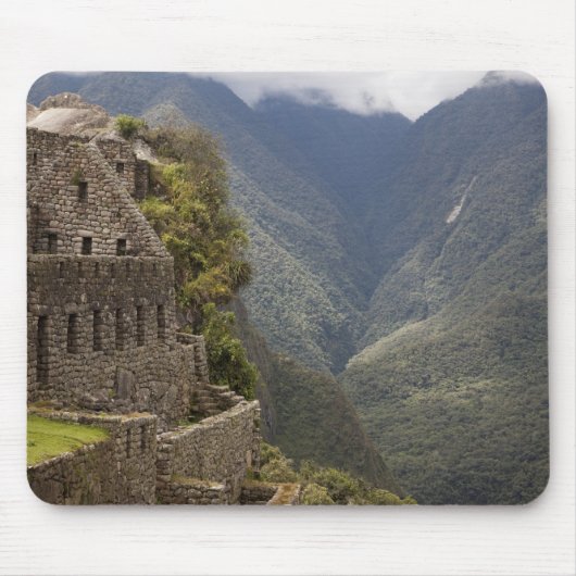 Zuid-Amerika, Peru, Machu Picchu. Stenen ruïnes Muismat (Voorkant)