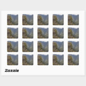 Zuid-Amerika, Peru, Machu Picchu. Stenen ruïnes Vierkante Sticker (Vel)