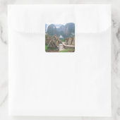 Zuid-Amerika, Peru, Machu Picchu Vierkante Sticker (Tas)