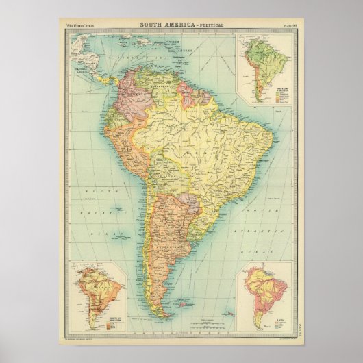 Zuid-Amerika politiek Poster (Voorkant)