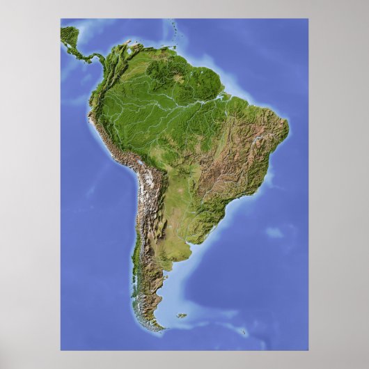 Zuid-Amerika Poster (Voorkant)