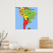 Zuid-Amerika Poster (Keuken)