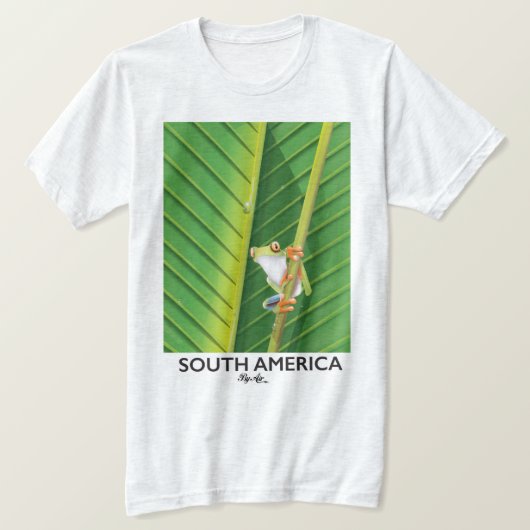 Zuid-Amerika poster van de visvakantie T-shirt (Design voorkant)