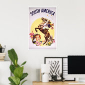 Zuid-Amerika Reisposter Huis Kunstprint (H809)a Poster (Thuiskantoor)