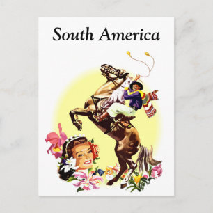 Zuid-Amerika, vintage reisansichtkaart Briefkaart