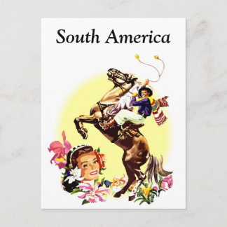 Zuid-Amerika, vintage reisansichtkaart Briefkaart