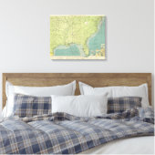 Zuid-Amerikaanse Atlantische havens Canvas Afdruk (Insitu (Slaapkamer))