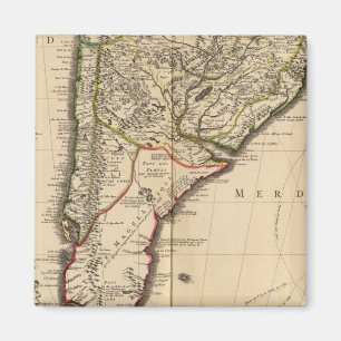 Zuid-Amerikaanse gegraveerde kaart Magneet