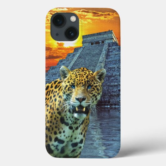 Zuid-Amerikaanse jaguar op Chichen Itza Case-Mate iPhone Case (Achterkant)