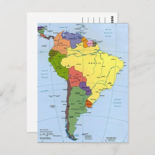 Zuid-Amerikaanse kaart (Voorkant / Achterkant)