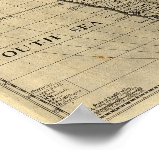  Zuid-Amerikaanse kaart, 1690 (circa) Poster (Hoek)