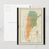 Zuid-Amerikaanse Kaart Briefkaart (Voorkant / Achterkant)