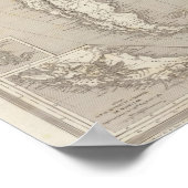 Zuid-Amerikaanse kaart Poster (Hoek)