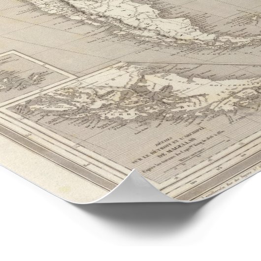 Zuid-Amerikaanse kaart Poster (Hoek)