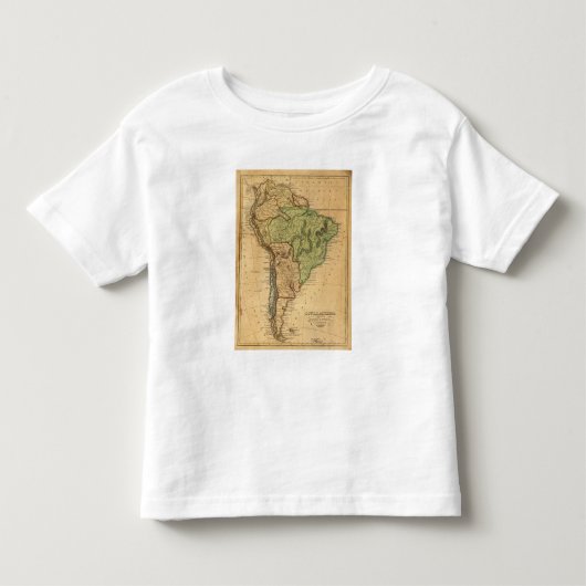 Zuid-Amerikaanse kaart van Worcester Kinder Shirts (Voorkant)