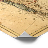 Zuid-Amerikaanse kaart van Worcester Poster