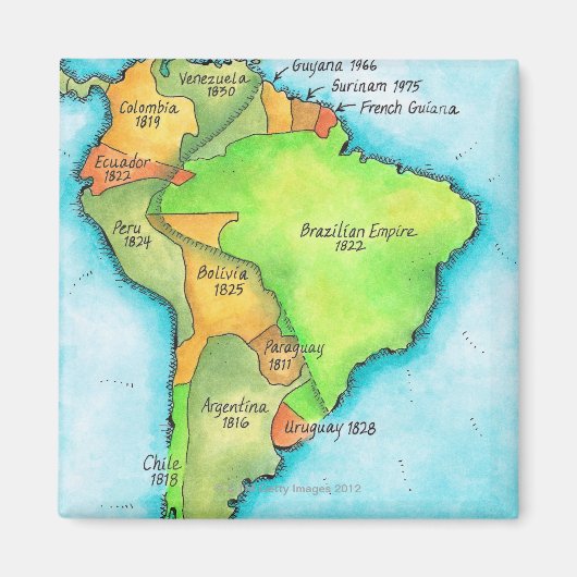 Zuid-Amerikaanse onafhankelijkheid Magneet (Voorkant)