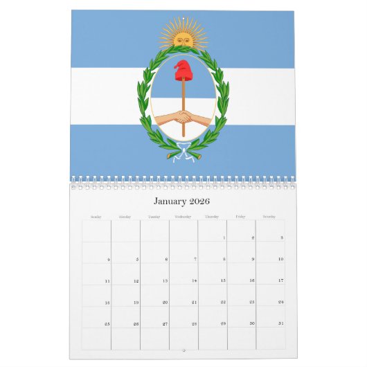 zuid - amerikaanse vlaggen kalender (Jan 2026)