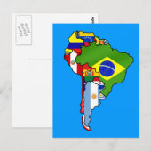 Zuid-Amerikaanse vlaggen van Zuid-Amerika vlagkaar Briefkaart (Voorkant / Achterkant)