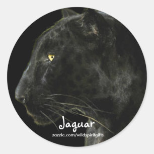 Zuid-Amerikaanse zwarte Jaguar Wildlife Collector Ronde Sticker