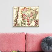 Zuid-AmerikaPanoramische KaartZuid-Amerika 2 Canvas Afdruk (Insitu (Woonkamer))