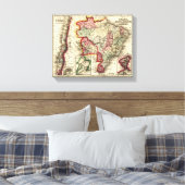 Zuid-AmerikaPanoramische KaartZuid-Amerika 2 Canvas Afdruk (Insitu (Slaapkamer))