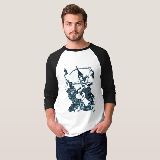 ZUID-ASIAN ART GOD FIGHTING T-SHIRT (Voorkant volledig)