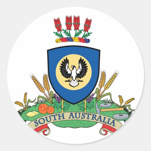 Zuid-australië, Australië Ronde Sticker (Voorkant)