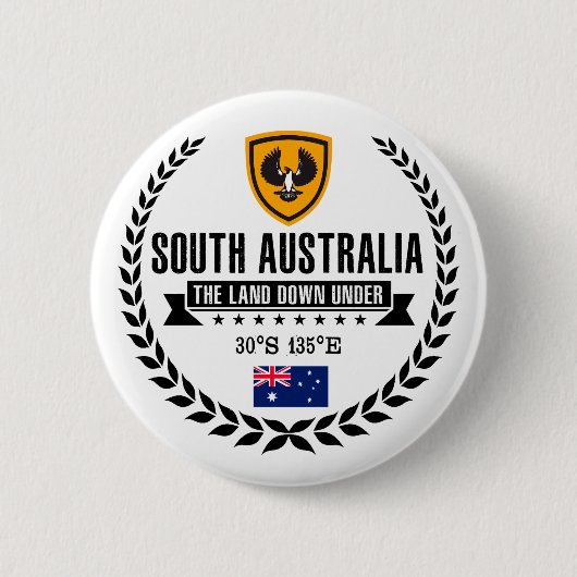 Zuid-Australië Ronde Button 5,7 Cm (Voorkant)
