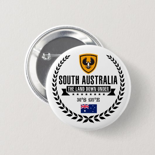 Zuid-Australië Ronde Button 5,7 Cm (Voorkant /achterkant)