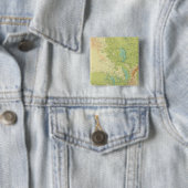Zuid-Australië Vierkante Button 5,1 Cm (In situ)
