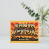 Zuid-Australië Vintage Reisposter Kunst Briefkaart (Staand voorkant)