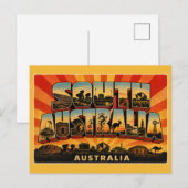 Zuid-Australië Vintage Reisposter Kunst Briefkaart (Voorkant / Achterkant)