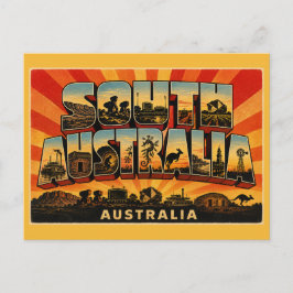 Zuid-Australië Vintage Reisposter Kunst Briefkaart