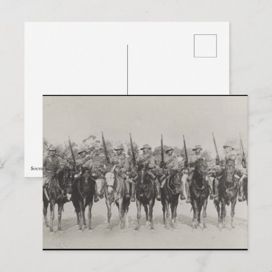 Zuid-Australische gemonteerde geweren Briefkaart (Voorkant / Achterkant)