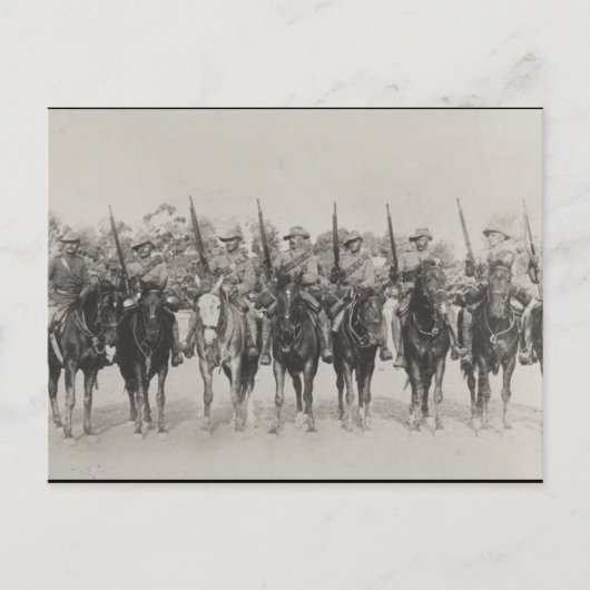 Zuid-Australische gemonteerde geweren Briefkaart (Voorkant)